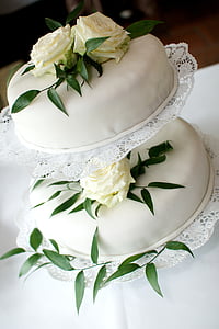 two fondant cakes in cake stand thumbnail
