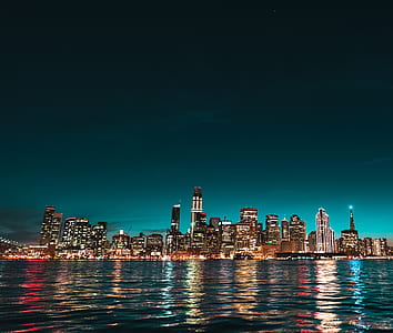 landscape photography of city during night time thumbnail