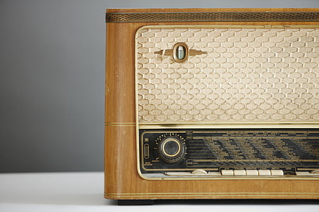 transistor radio on white surface thumbnail