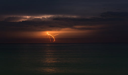 landscape photo of ocean during nighttime thumbnail
