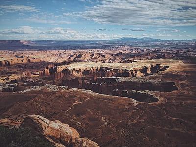 bird's-eye view photo of moutains thumbnail