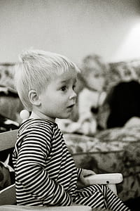 black-and-white, person, cute, child thumbnail