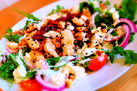 close-up photo of cooked food on white ceramic plate thumbnail