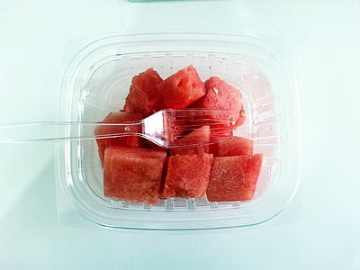 sliced watermelons on clear plastic pack thumbnail