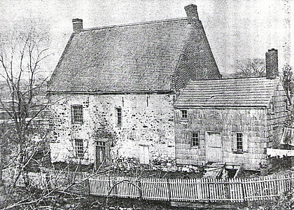 Front of the original Vechte-Cortelyou House in the American Revolution thumbnail