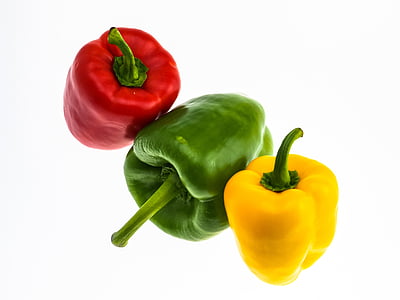 three assorted-color bell peppers thumbnail