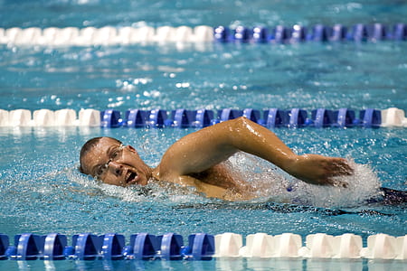 man swimming on pool thumbnail