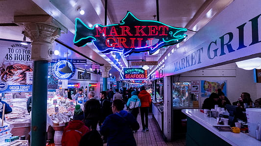 Market Grill LED pendant signage thumbnail