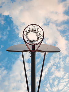 low angle photography of basketball ring thumbnail