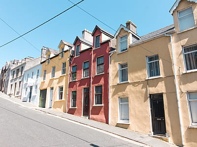 row of assorted-color houses thumbnail
