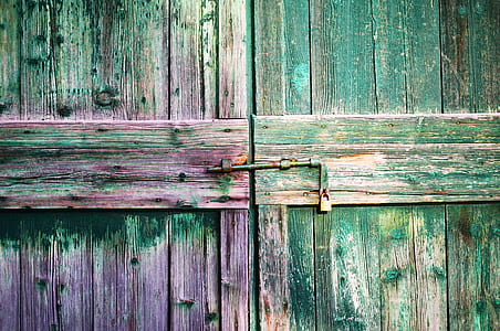 brown and green wooden barn door thumbnail