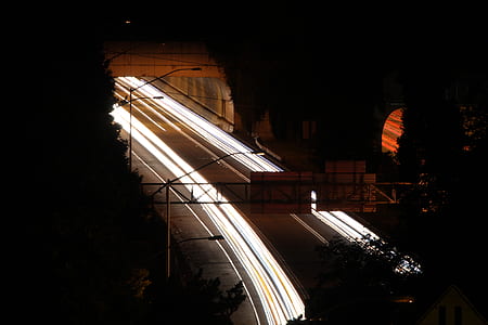 time lapse photography of concrete road thumbnail