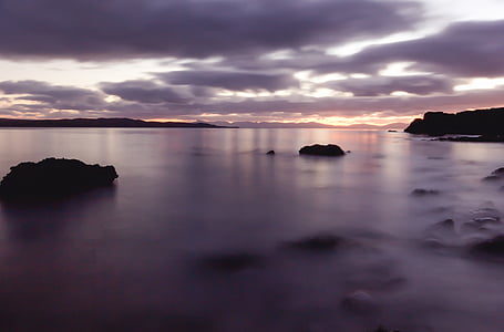 body of water under cloudy sky thumbnail