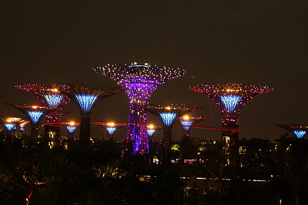 multicolored towers photo during night time thumbnail