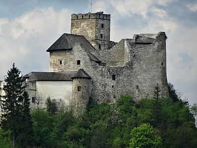 gray concrete castle under the blue sky thumbnail