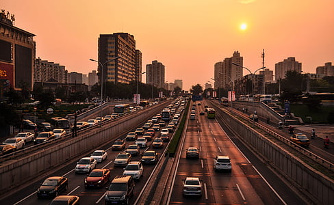 aerial shot of road and cars thumbnail
