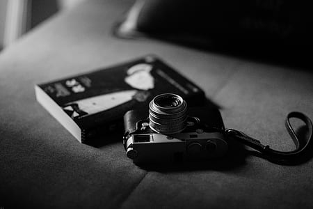 grayscale photo of camera thumbnail