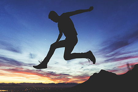 silhouette of man while jumping thumbnail