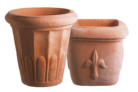 two brown plant pots thumbnail