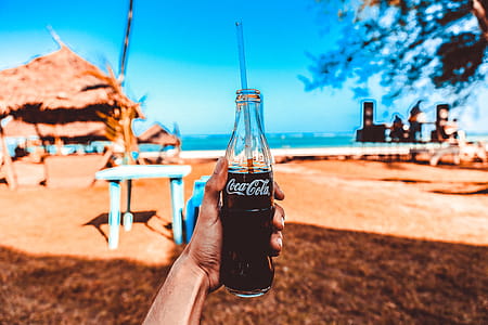 Person Holding Coca-cola Glass Bottle thumbnail