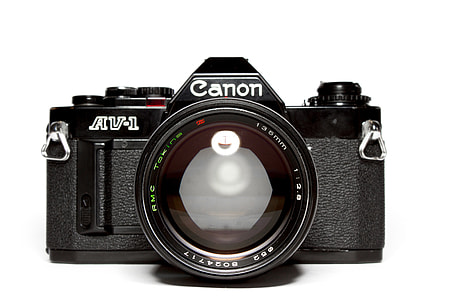 black Canon AV-1 film camera thumbnail