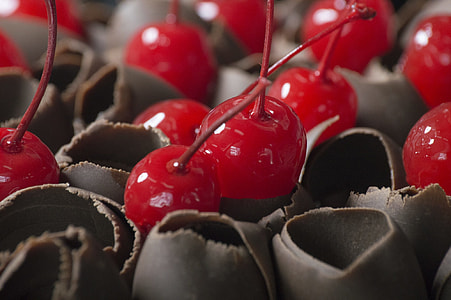 close up photo of red cherries thumbnail
