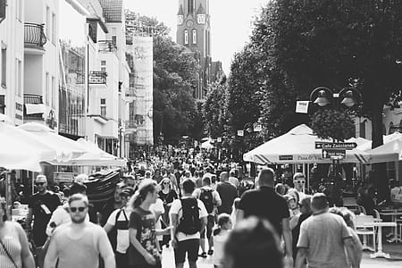 Grayscale Photography Of People thumbnail