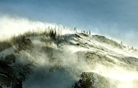 photography of foggy mountain thumbnail