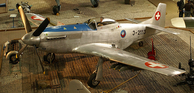 Swiss Airforce P-51D Mustang in Dübendorf museum of military aviation, Switzerland thumbnail