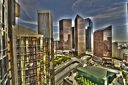 Towers and Skyscrapers HDR in Downtown Los Angeles, California thumbnail
