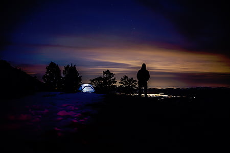 nature, trees, camping, travel, sky, night thumbnail