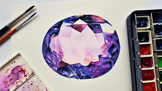 purple gemstone painting thumbnail