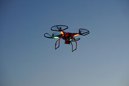 black and red camera drone on air thumbnail