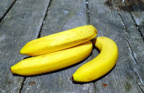 three yellow ripe bananas thumbnail