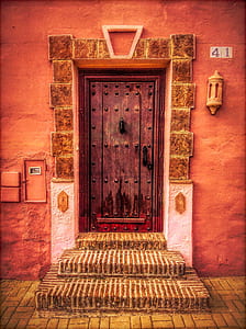 brown wooden door thumbnail