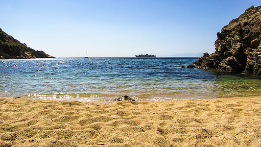 brown sand near rock formation thumbnail