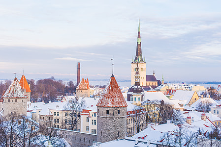 brown castle during winter thumbnail