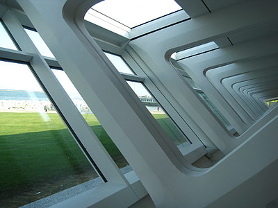white framed glass building thumbnail