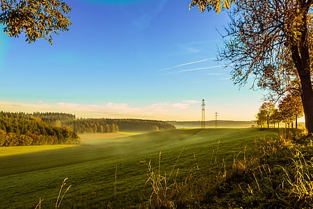 green grass field under the blue sky during daytime thumbnail