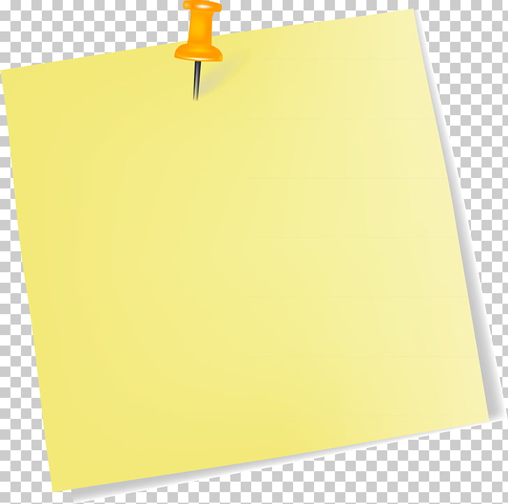 Paper Post-it note Drawing pin, Sticky paper notes, yellow paper illustration PNG clipart
