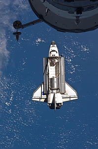 white space shuttle in outerspace thumbnail