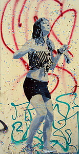 woman dancing mural art thumbnail