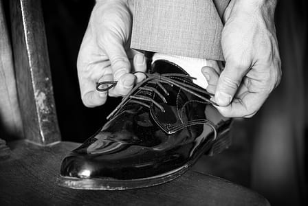 greyscale photo of dress shoe thumbnail