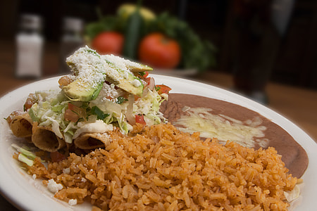 fried rice on white plate thumbnail