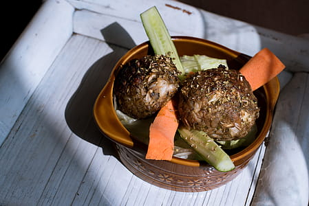 Mixed Vegetables Served on Brown Bowl thumbnail