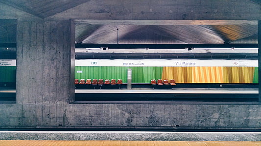 station, subway, train, rail, shed, empty thumbnail