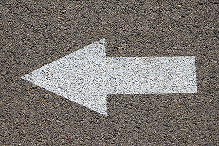 white paint arrow pointing to the left signage thumbnail