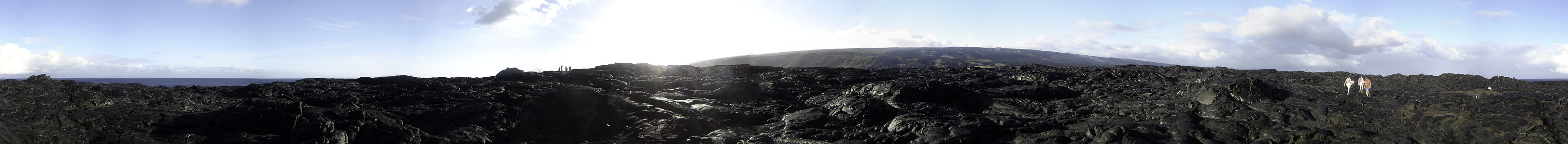 Panoramic View of Lava field in Hawaii Volcanoes National Park thumbnail