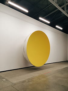 Yellow and White Bowl on Wall thumbnail