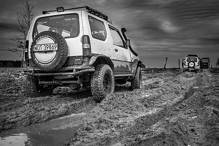 two SUV travelling on road thumbnail